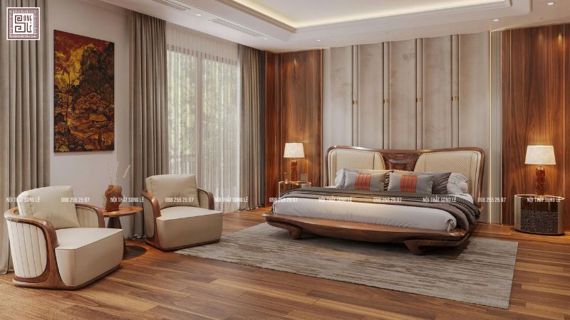 Báo giá nội thất phòng ngủ gỗ óc chó
