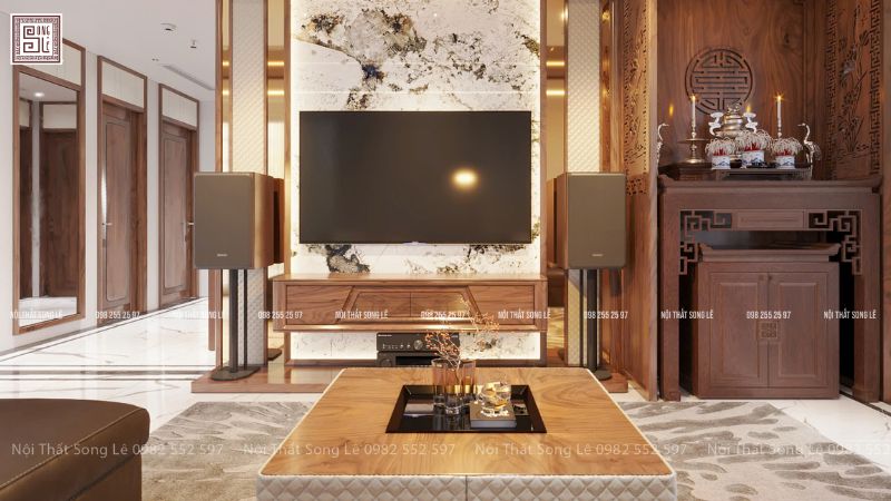 Báo giá thiết kế thi công nội thất chung cư gỗ óc chó ê phòng ngủ