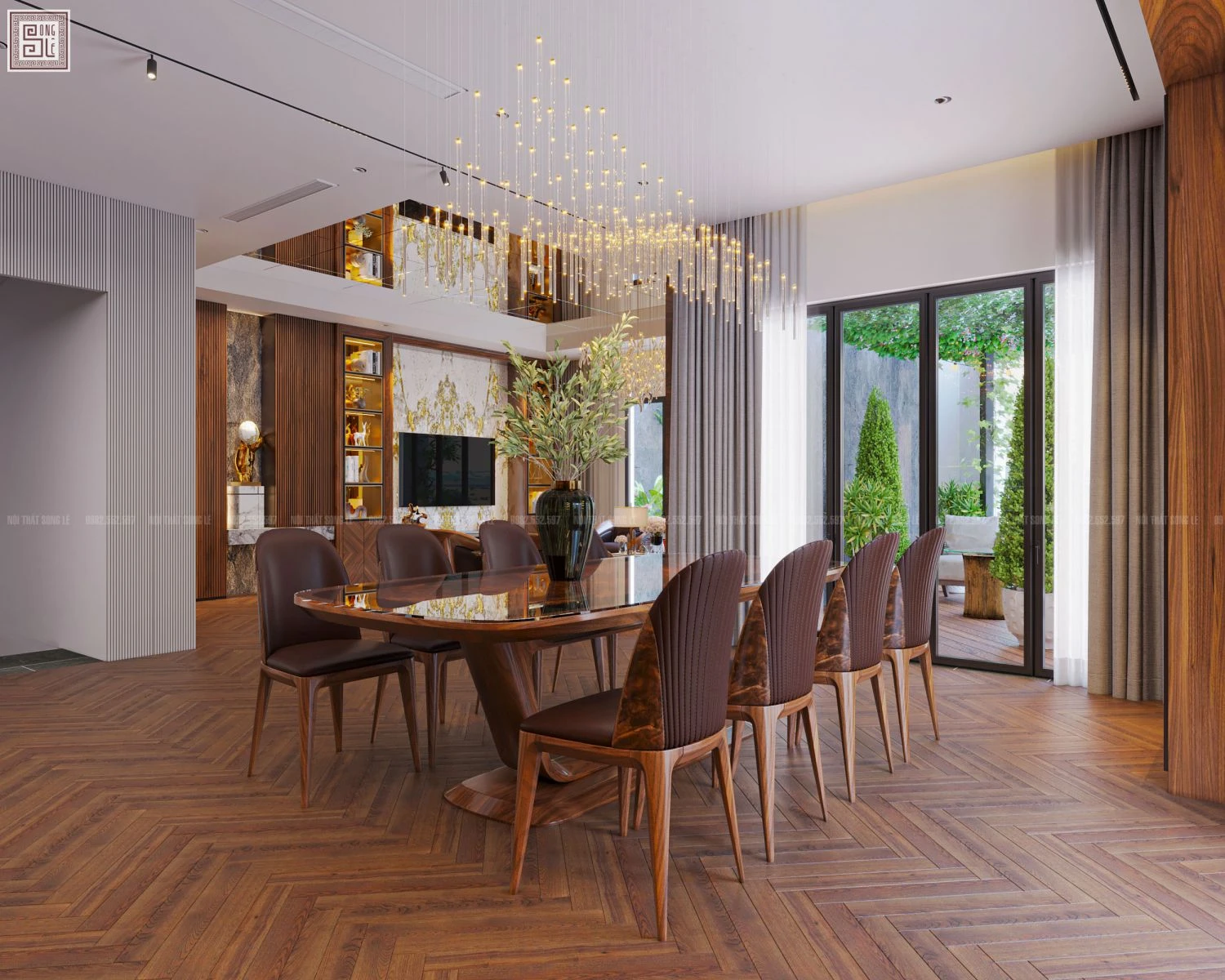 Nội thất chung cư gỗ tự nhiên