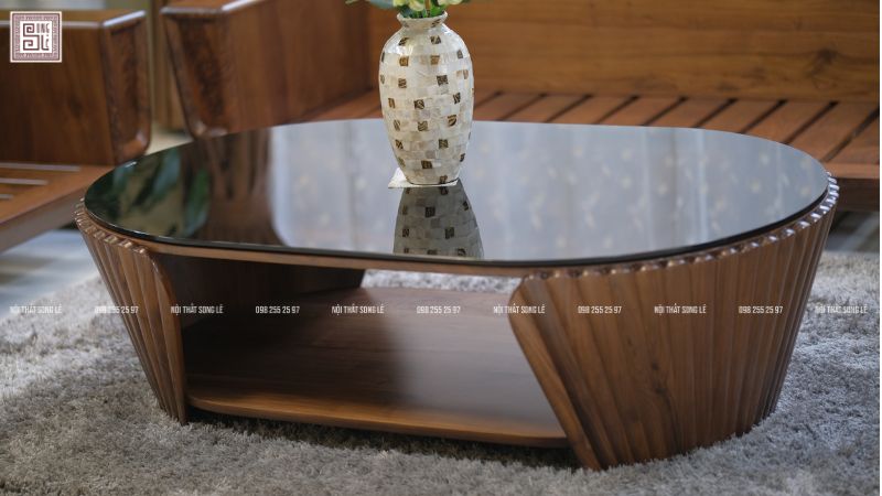 Bàn trà gỗ óc chó