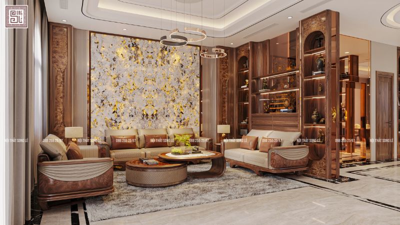 Sofa gỗ óc chó