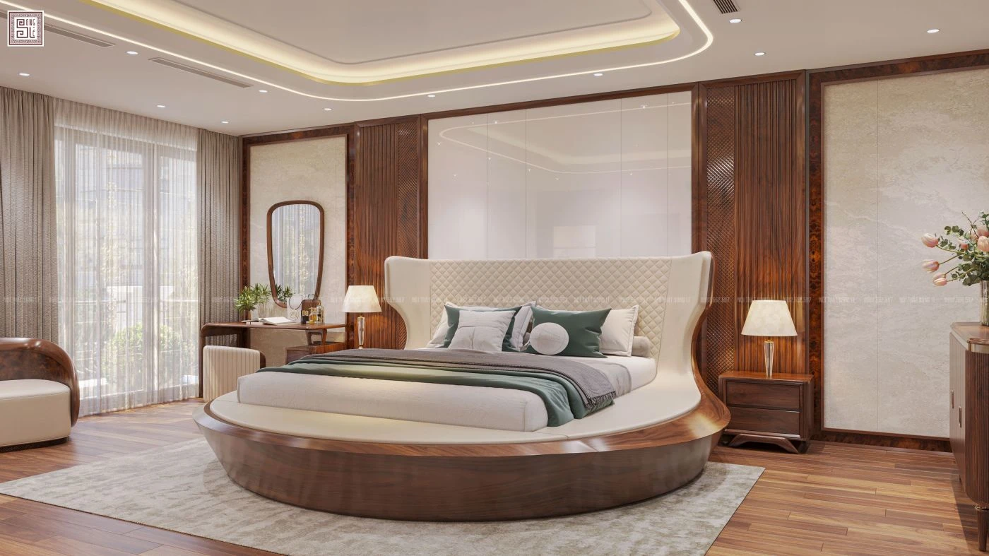Nội thất phòng ngủ gỗ tự nhiên óc chó