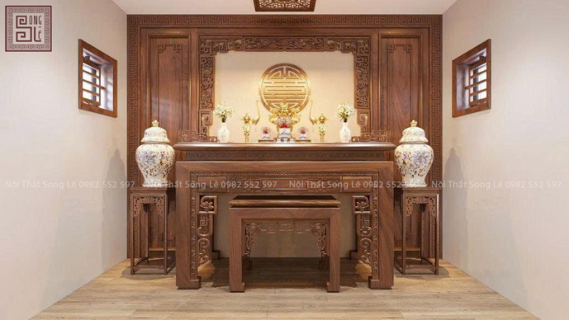Thiết kế phòng thờ phong cách hiện đại