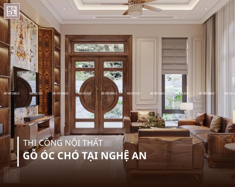 Thi công gỗ óc chó Nghệ An trọn gói uy tín 