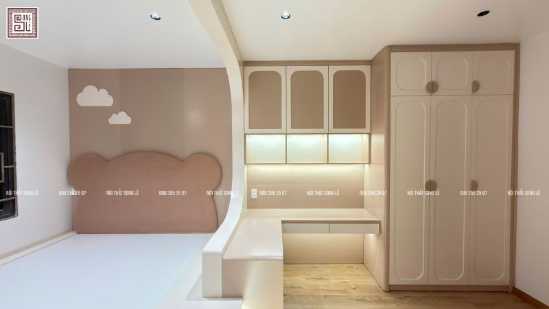 Thi công nội thất phòng ngủ cho bé gái