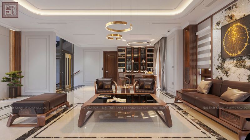 Thiết kế nội thất chung cư 60m2 phong cách Tân cổ điển