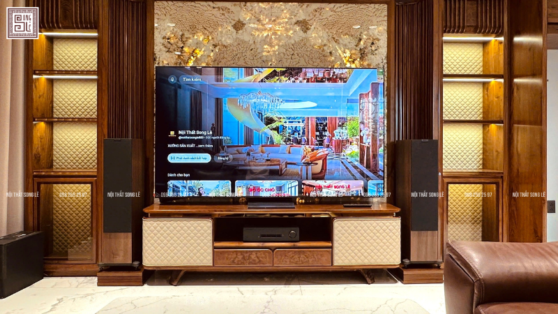Thiết kế nội thất phòng khách nhà phố tại Long Biên