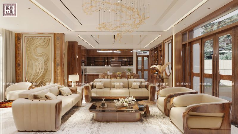 Thiết kế phòng khách biệt thự