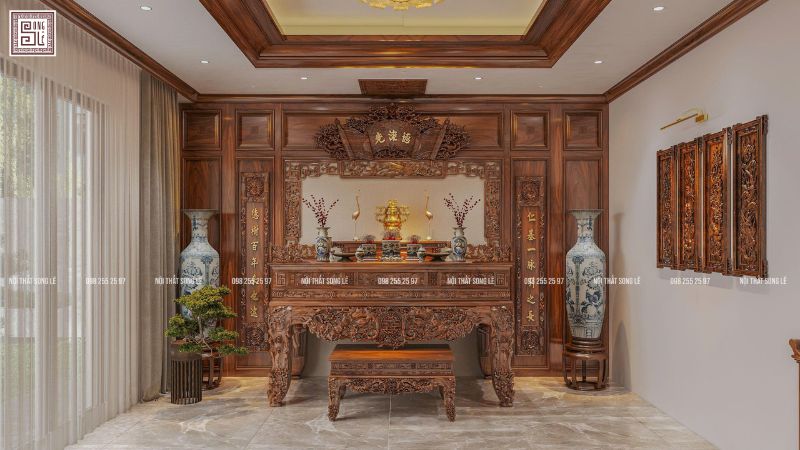 Thiết kế phòng thờ cho biệt thự