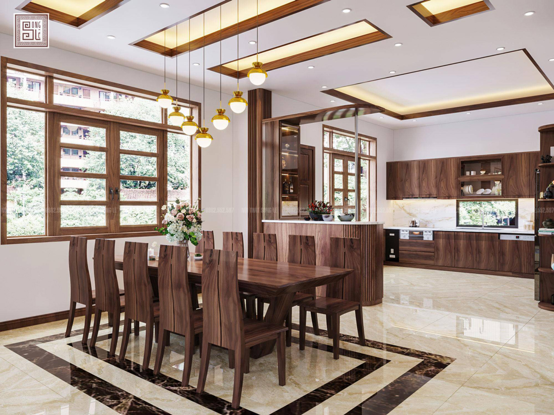 nội thất phòng bếp và bàn ăn