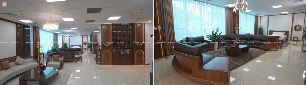  showroom trưng bày sản phẩm nội thất gỗ óc chó