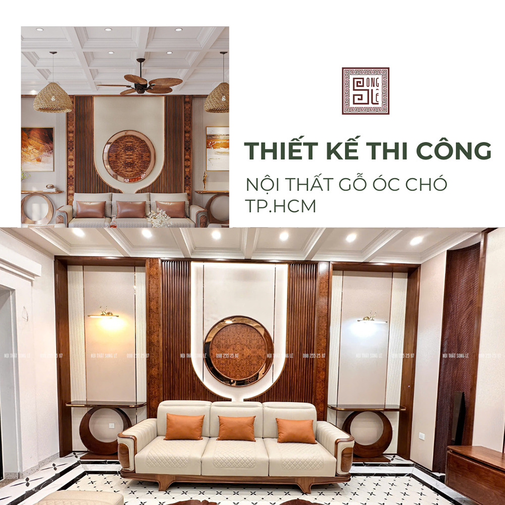 Thiết kế thi công nội thất gỗ óc chó TP.HCM - Xu hướng sống sang được nhiều gia chủ lựa chọn