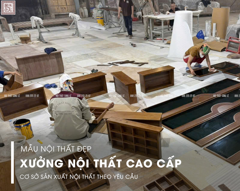 Mẫu nội thất đẹp đến từ xưởng nội thất cao cấp | Thiết kế, thi công nội thất gỗ óc chó trọn gói