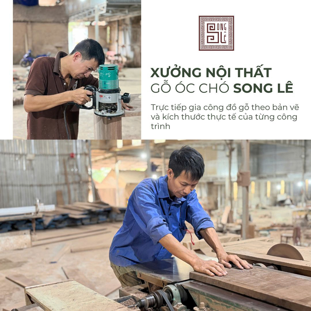 Xưởng nội thất gỗ óc chó Song Lê - Thiết kế và sản xuất nội thất gỗ theo yêu cầu