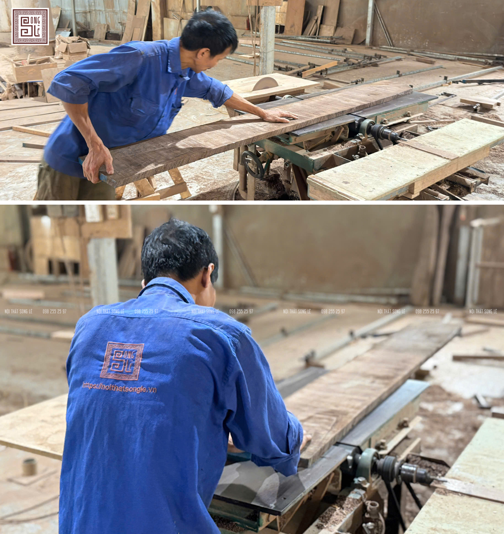 Khu vực xưởng sản xuất nội thất riêng với quy mô hơn 3.000m²